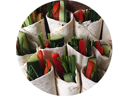 Crudité box for lunch bag, packed dinner or snack box
