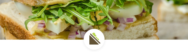 Sandwich catering menu sandwich met ei en rucola