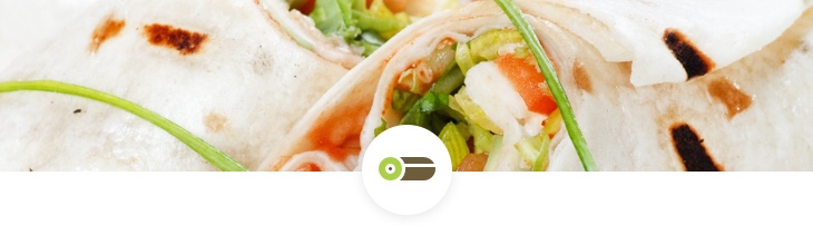 Zalm wrap catering menu header