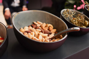 Tray with mixed nuts at Money2020