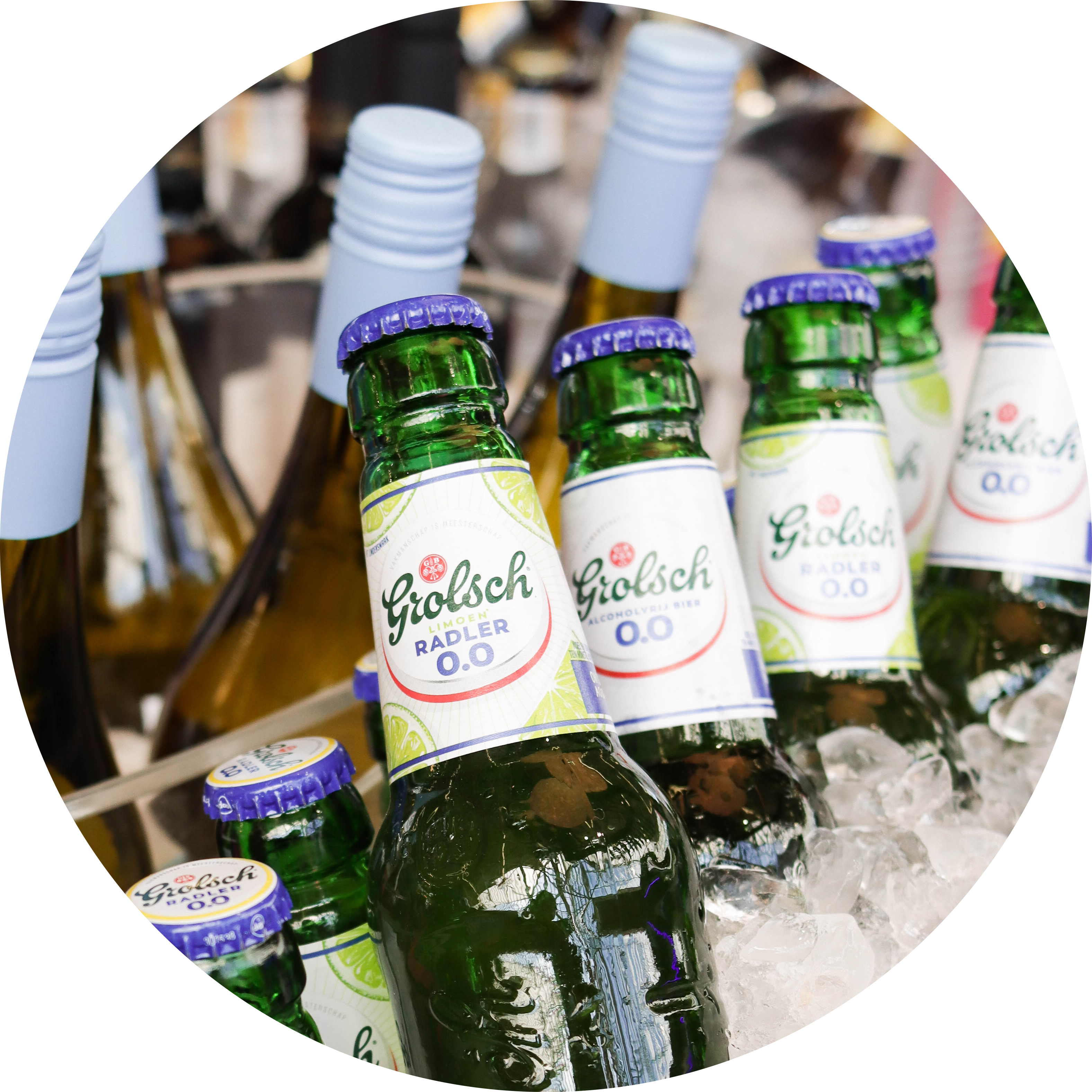 Alcohol free beers in cooler